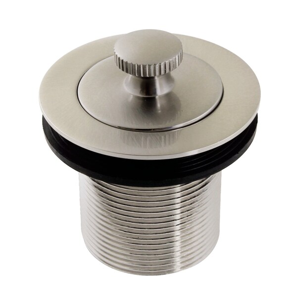 112 Lift and Turn Tub Drain with 134 Body Thread, Brushed Nickel